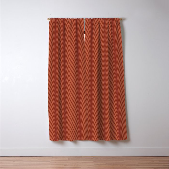 Elysian VI Red Terracotta Window Curtain Gallery Image 3