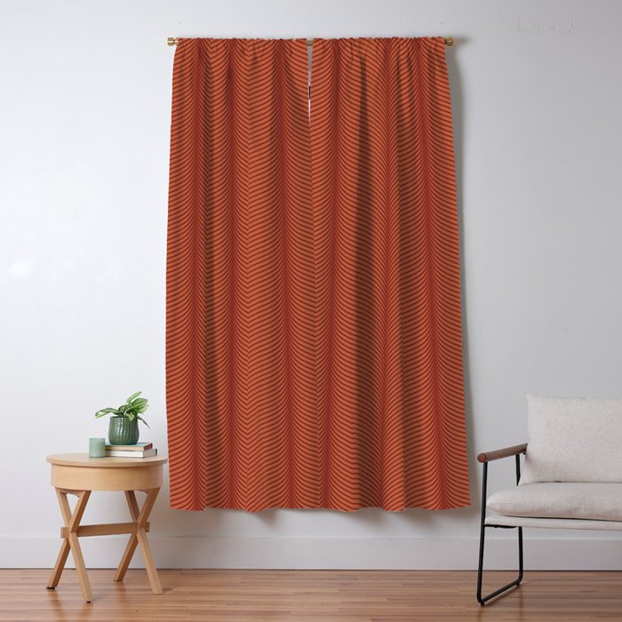 Elysian VI Red Terracotta Window Curtain Gallery Image 5