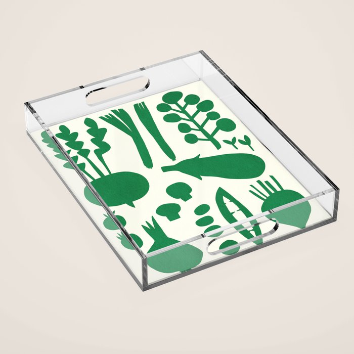 fresh fresh vegetable-green Acrylic Tray Gallery Image 1