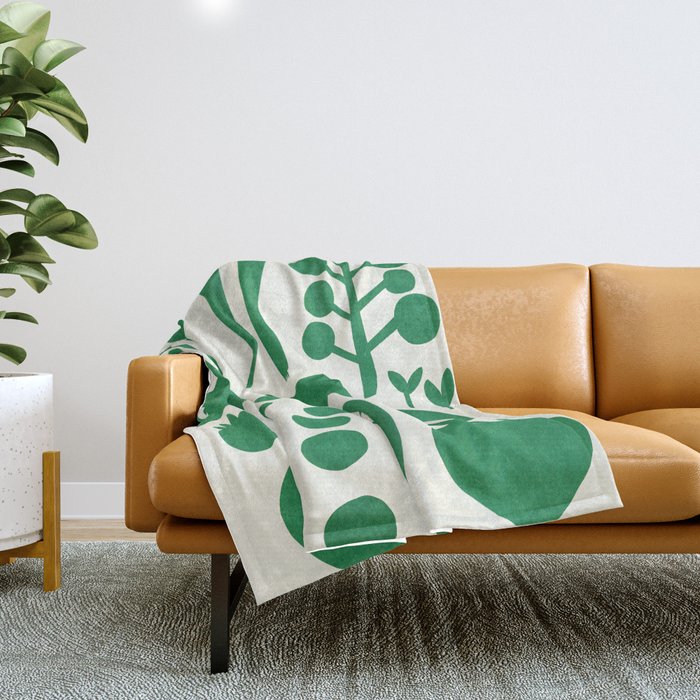 fresh fresh vegetable-green Throw Blanket Gallery Image 1