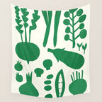 fresh fresh vegetable-green Wall Tapestry Gallery Image 4