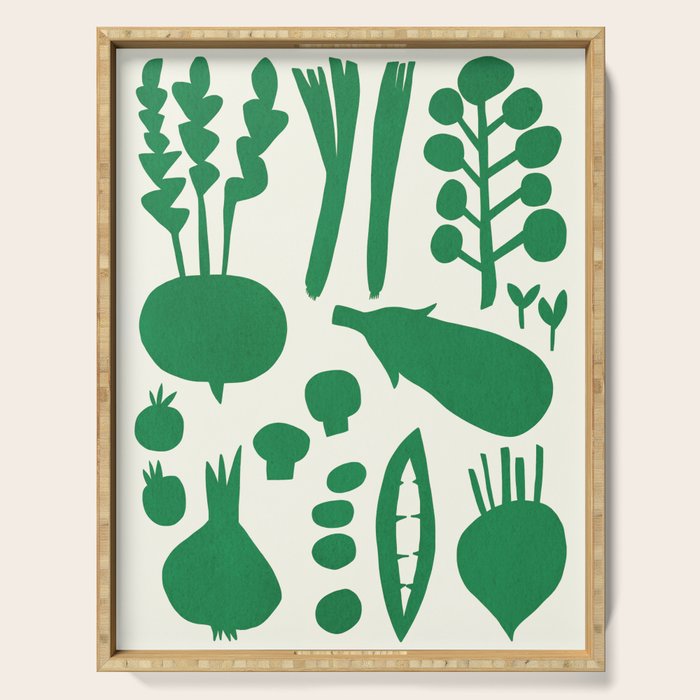 fresh fresh vegetable-green Serving Tray Gallery Image 1