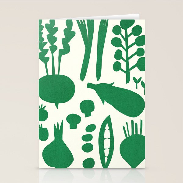 fresh fresh vegetable-green Stationery Card Gallery Image 1