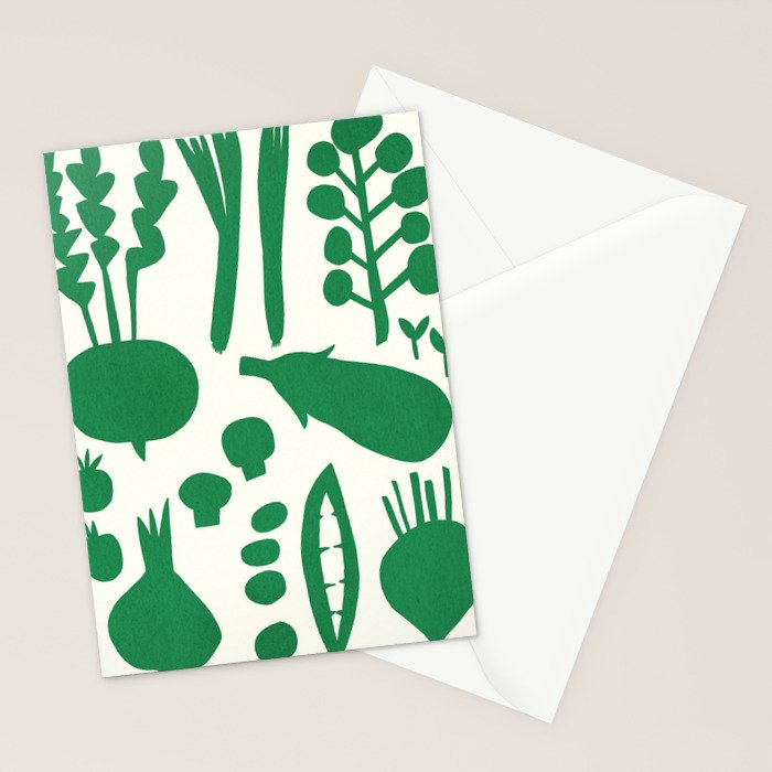 fresh fresh vegetable-green Stationery Card Gallery Image 2