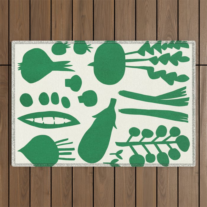 fresh fresh vegetable-green Outdoor Rug Gallery Image 1