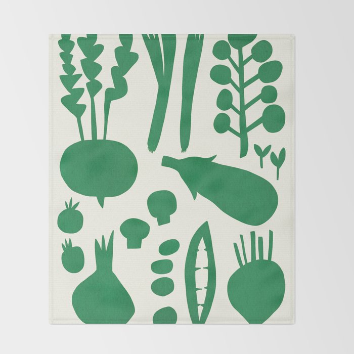 fresh fresh vegetable-green Throw Blanket Gallery Image 2