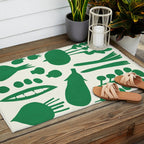 fresh fresh vegetable-green Outdoor Rug Gallery Image 2