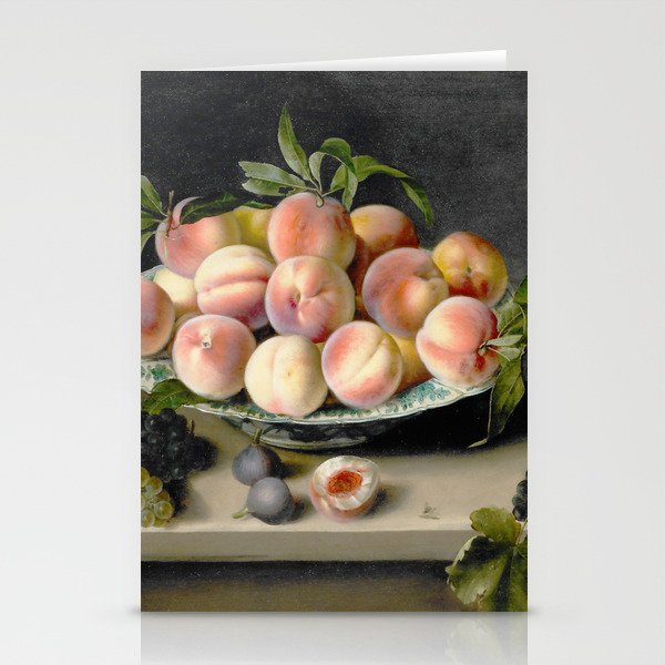 Moillon 17th Century Still Life With Peaches & Grapes Stationery Card Gallery Image 1