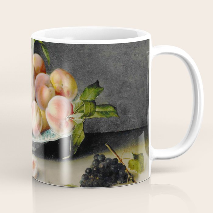 Moillon 17th Century Still Life With Peaches & Grapes Coffee Mug Gallery Image 1