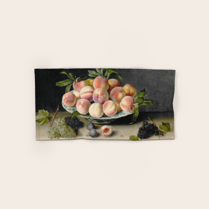 Moillon 17th Century Still Life With Peaches & Grapes Bath Towel Gallery Image 1
