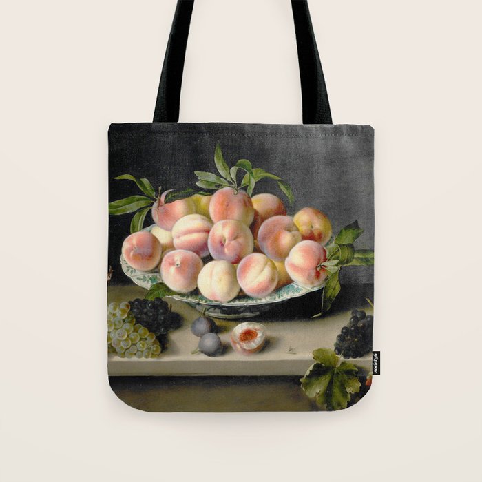 Moillon 17th Century Still Life With Peaches & Grapes Tote Bag Gallery Image 1