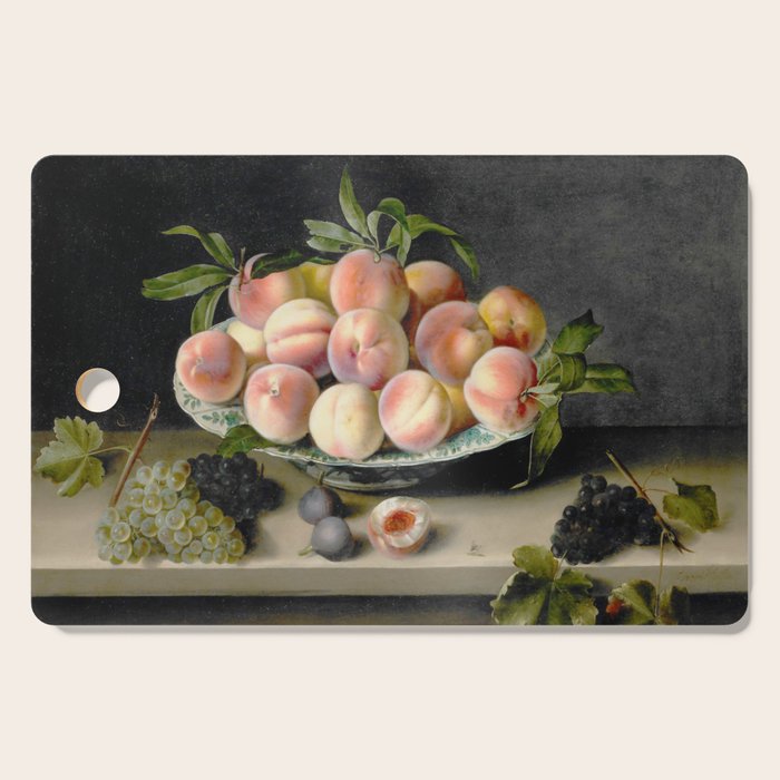 Moillon 17th Century Still Life With Peaches & Grapes Cutting Board Gallery Image 1