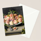 Moillon 17th Century Still Life With Peaches & Grapes Stationery Card Gallery Image 2