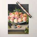 Moillon 17th Century Still Life With Peaches & Grapes Wrapping Paper Gallery Image 1