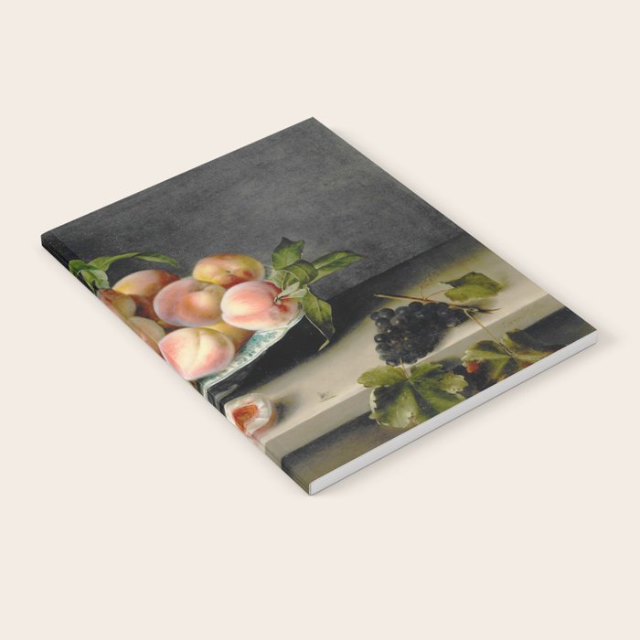 Moillon 17th Century Still Life With Peaches & Grapes Notebook Gallery Image 1