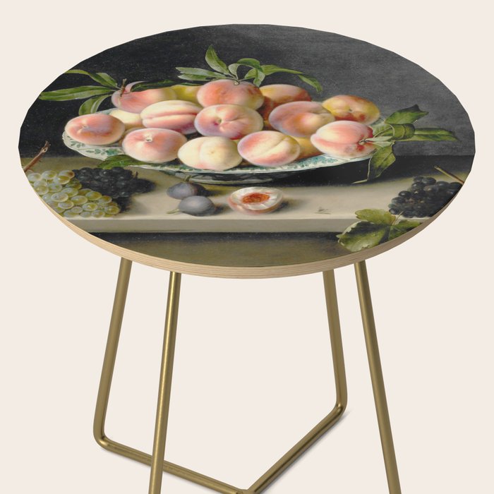 Moillon 17th Century Still Life With Peaches & Grapes Side Table Gallery Image 2