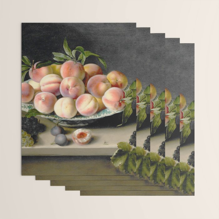 Moillon 17th Century Still Life With Peaches & Grapes Wrapping Paper Gallery Image 3