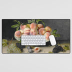 Moillon 17th Century Still Life With Peaches & Grapes Desk Mat Gallery Image 1
