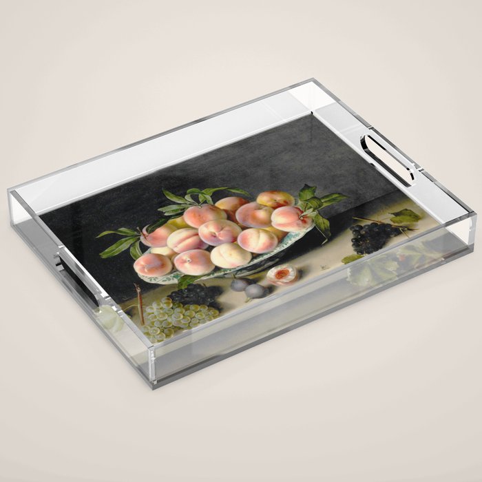 Moillon 17th Century Still Life With Peaches & Grapes Acrylic Tray Gallery Image 1