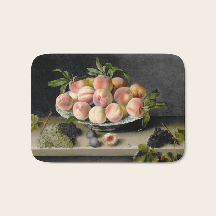 Moillon 17th Century Still Life With Peaches & Grapes Bath Mat Gallery Image 1