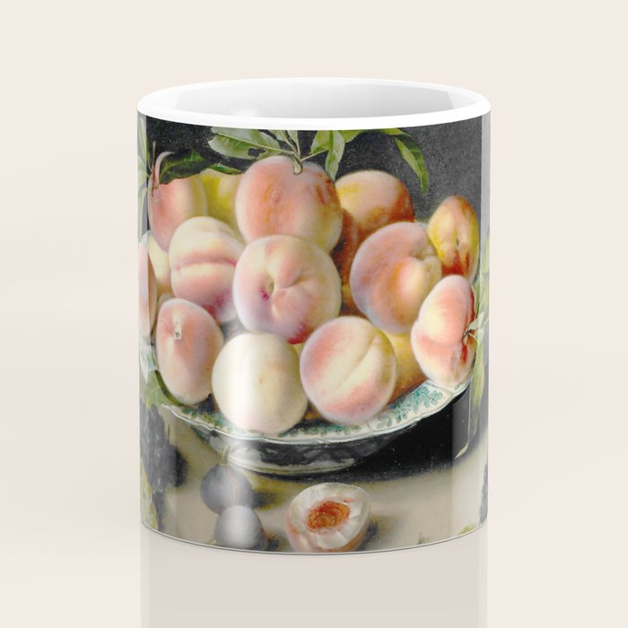 Moillon 17th Century Still Life With Peaches & Grapes Coffee Mug Gallery Image 4