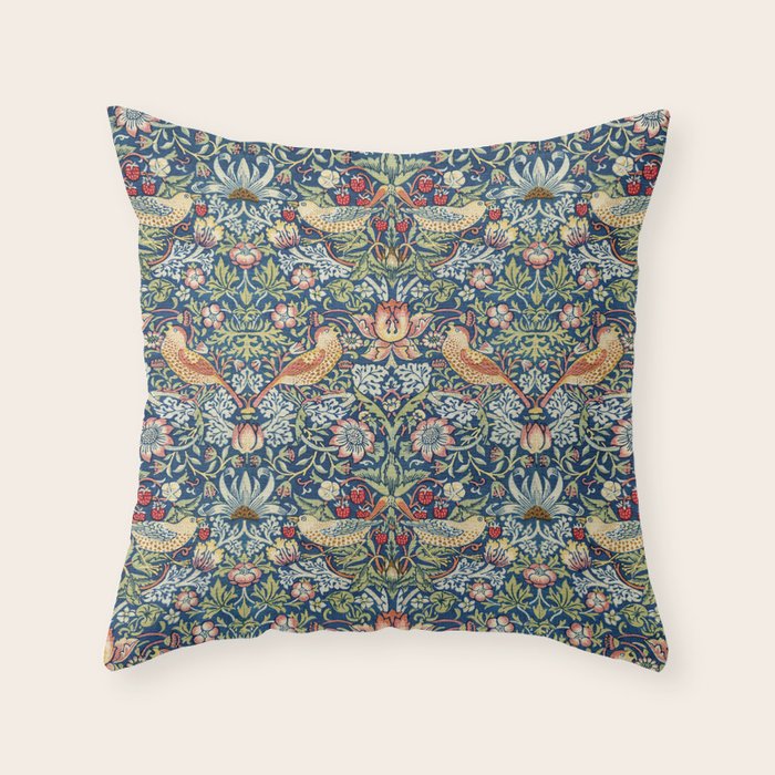 Strawberry Thief by William Morris, 1883 Throw Pillow Gallery Image 6