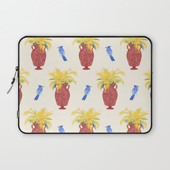 Mimosa and Blue Jay Laptop Sleeve Gallery Image 1