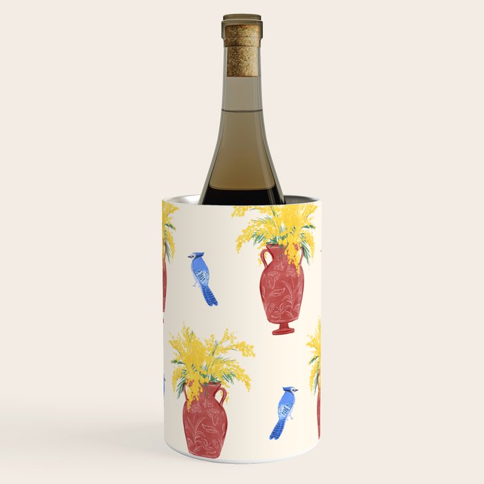 Mimosa and Blue Jay Wine Chiller Gallery Image 3