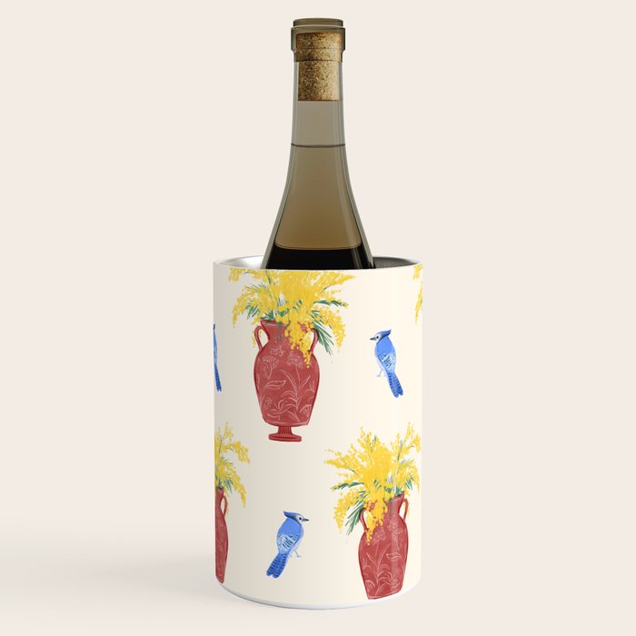 Mimosa and Blue Jay Wine Chiller Gallery Image 2