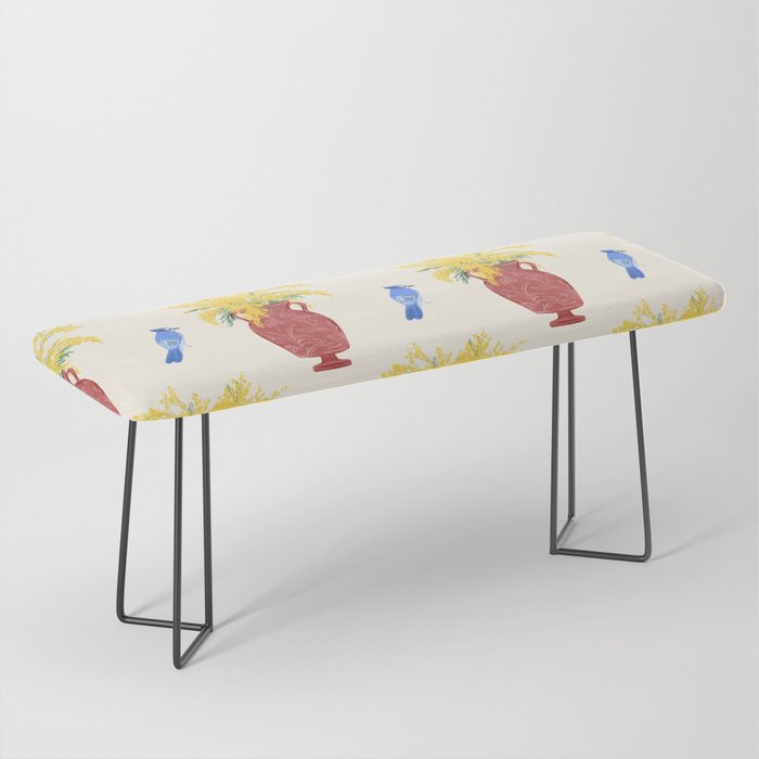 Mimosa and Blue Jay Bench Gallery Image 1