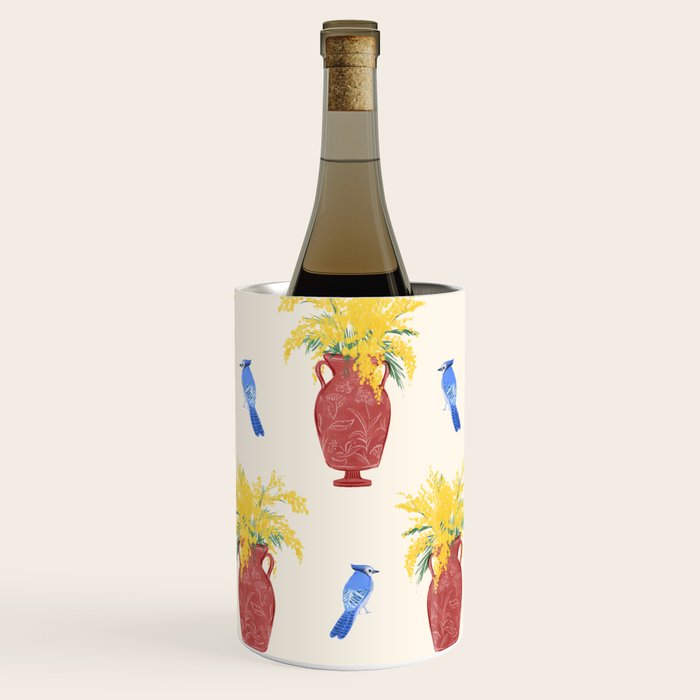 Mimosa and Blue Jay Wine Chiller Gallery Image 1