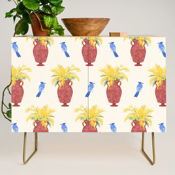 Mimosa and Blue Jay Credenza Gallery Image 1