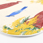 Mimosa and Blue Jay Bath Mat Gallery Image 3