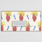 Mimosa and Blue Jay Desk Mat Gallery Image 1