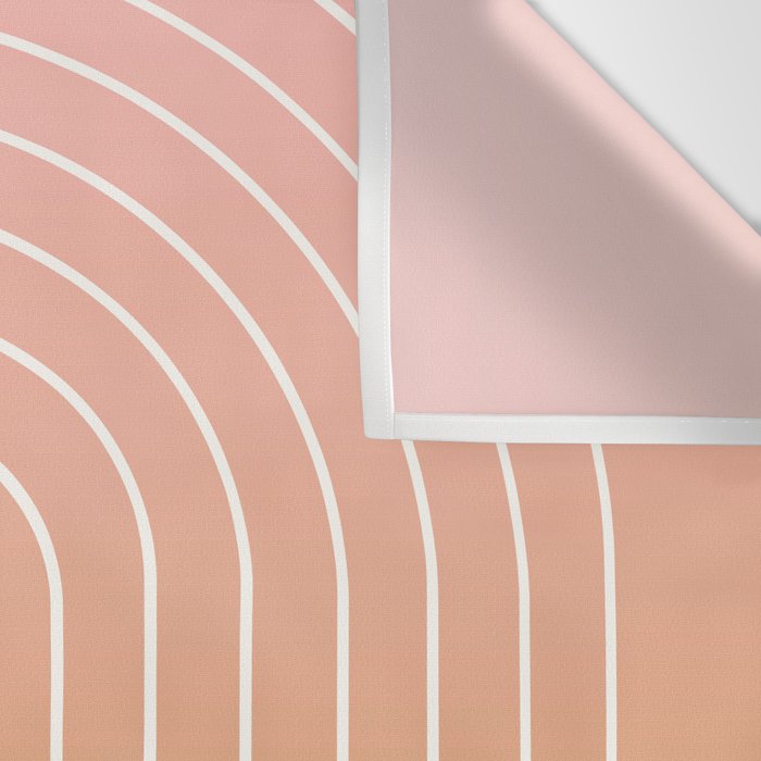 Ombre Arch XIII Pastel Sunset Gradient Modern Geometric Lines Wall Tapestry Gallery Image 3