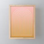 Ombre Arch XIII Pastel Sunset Gradient Modern Geometric Lines Mini Art Print Gallery Image 1