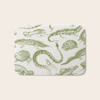 Reptiles and Amphibians Vintage Chic Monochromatic Pattern  Bath Mat Gallery Image 1