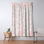 Mandala, Yoga, Love, Coral and Gray, Wall Art Boho Window Curtain Gallery Image 5