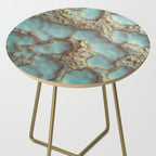 Aqua Coral Reef Abstract Side Table Gallery Image 2