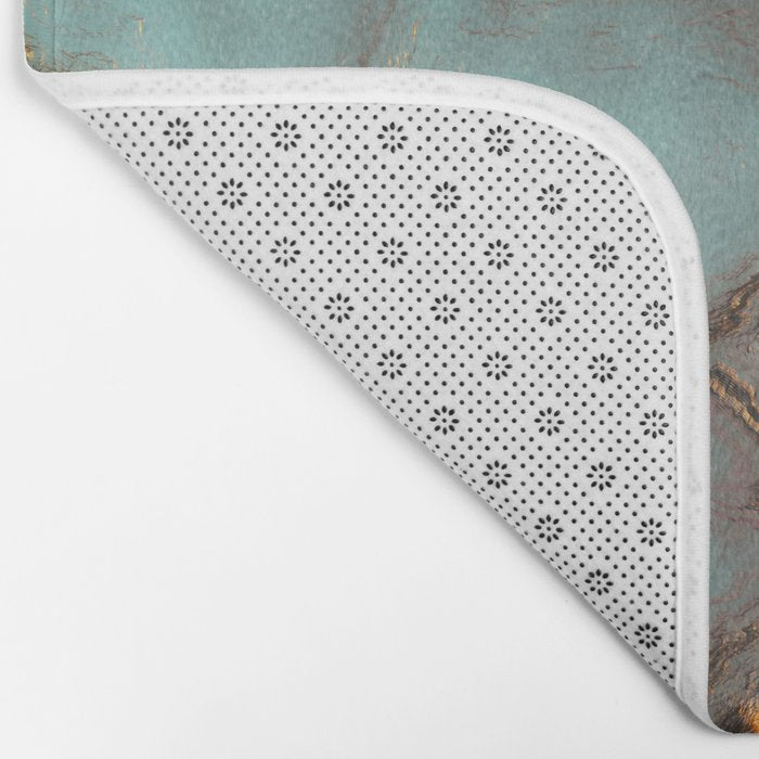 Aqua Coral Reef Abstract Bath Mat Gallery Image 2