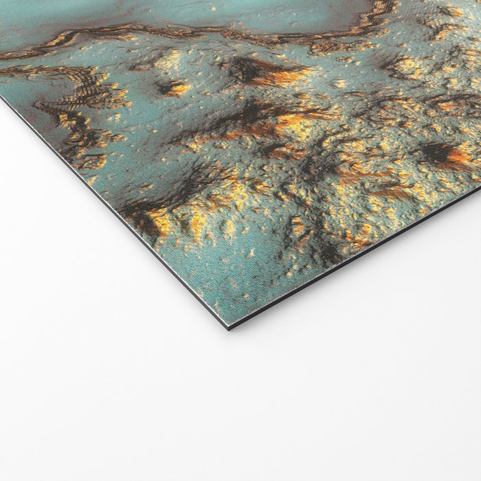 Aqua Coral Reef Abstract Welcome Mat Gallery Image 2