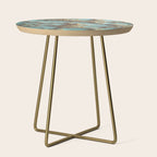 Aqua Coral Reef Abstract Side Table Gallery Image 1
