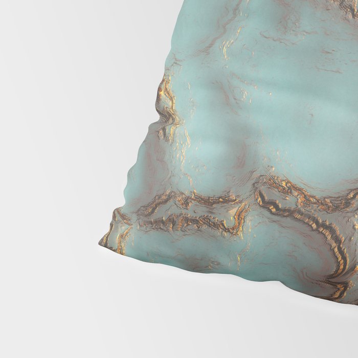 Aqua Coral Reef Abstract Pillow Sham Gallery Image 4