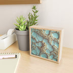Aqua Coral Reef Abstract Mini Art Print Gallery Image 2