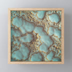 Aqua Coral Reef Abstract Mini Art Print Gallery Image 1