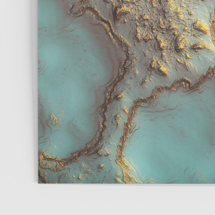 Aqua Coral Reef Abstract Poster Gallery Image 3