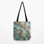 Aqua Coral Reef Abstract Tote Bag Gallery Image 2