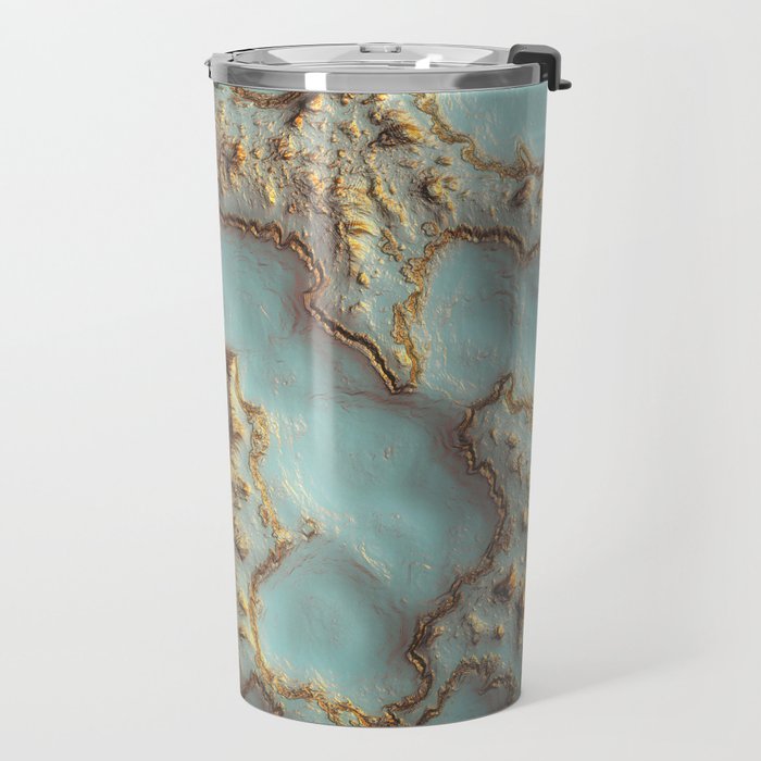 Aqua Coral Reef Abstract Travel Mug Gallery Image 2