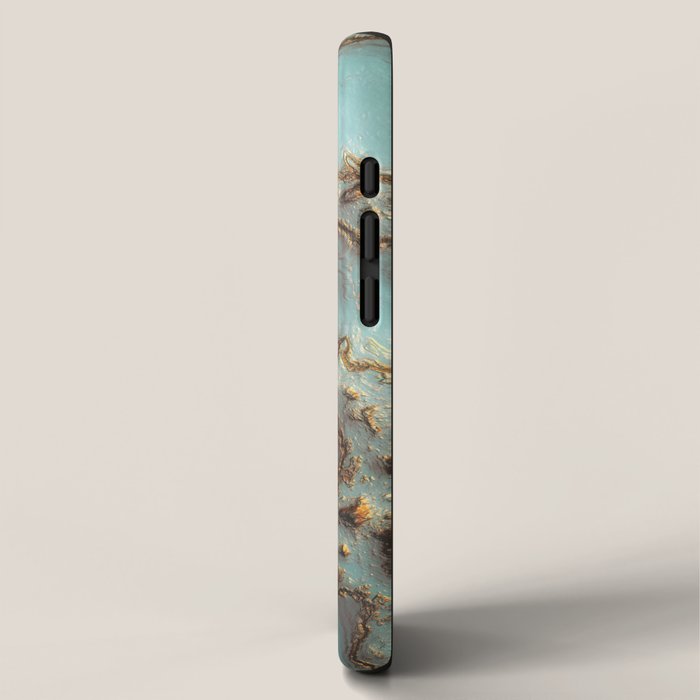 Aqua Coral Reef Abstract iPhone Case Gallery Image 2
