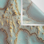 Aqua Coral Reef Abstract Wall Tapestry Gallery Image 3